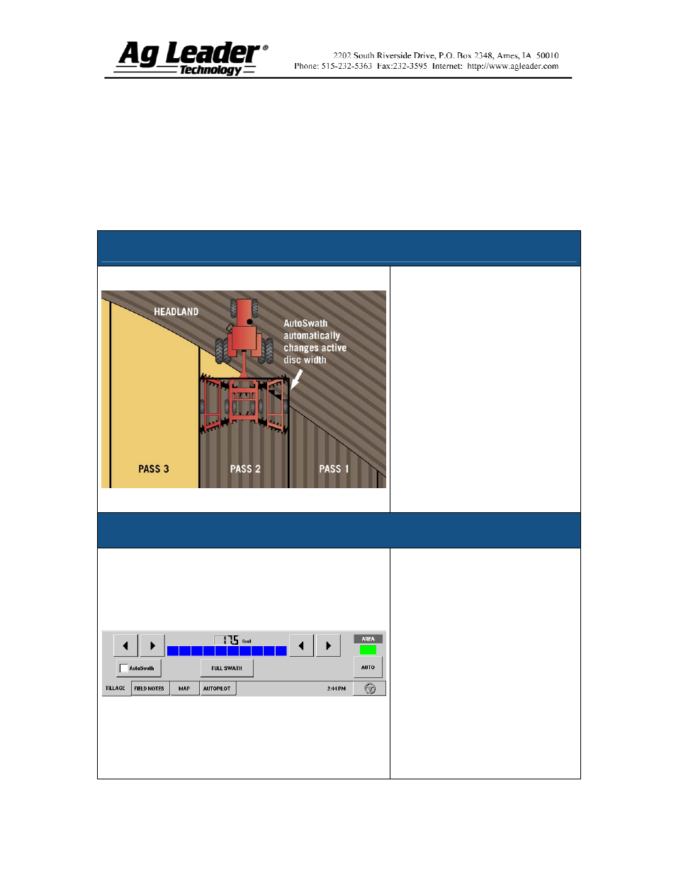 Autoswath™ explained, Select the autoswath checkbox | Ag Leader InSight Tillage  Mode User Manual | Page 7 / 8