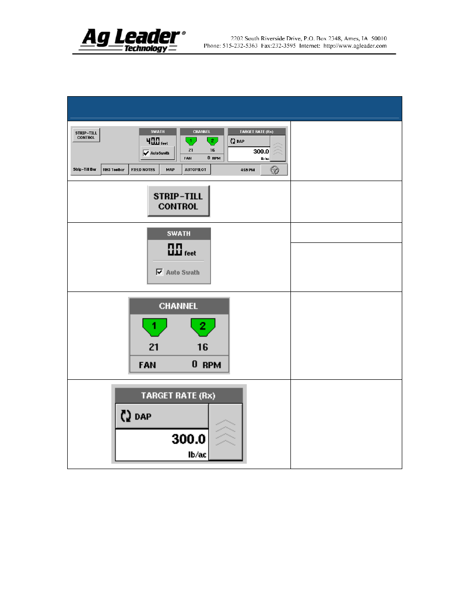 Strip till application rate control tab | Ag Leader InSight Strip-Till User Manual | Page 8 / 10
