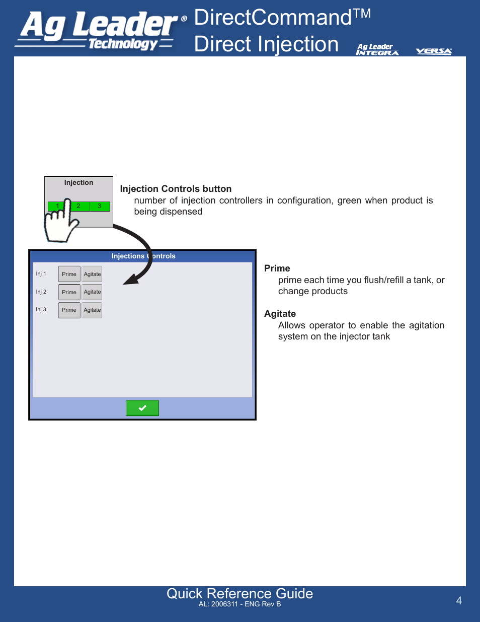 Directcommand, Direct injection, Quick reference guide | Ag Leader InSight Direct Injection User Manual | Page 4 / 4