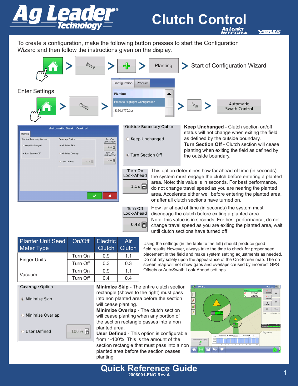 Ag Leader InSight Seed Command Clutch Control User Manual | 1 page