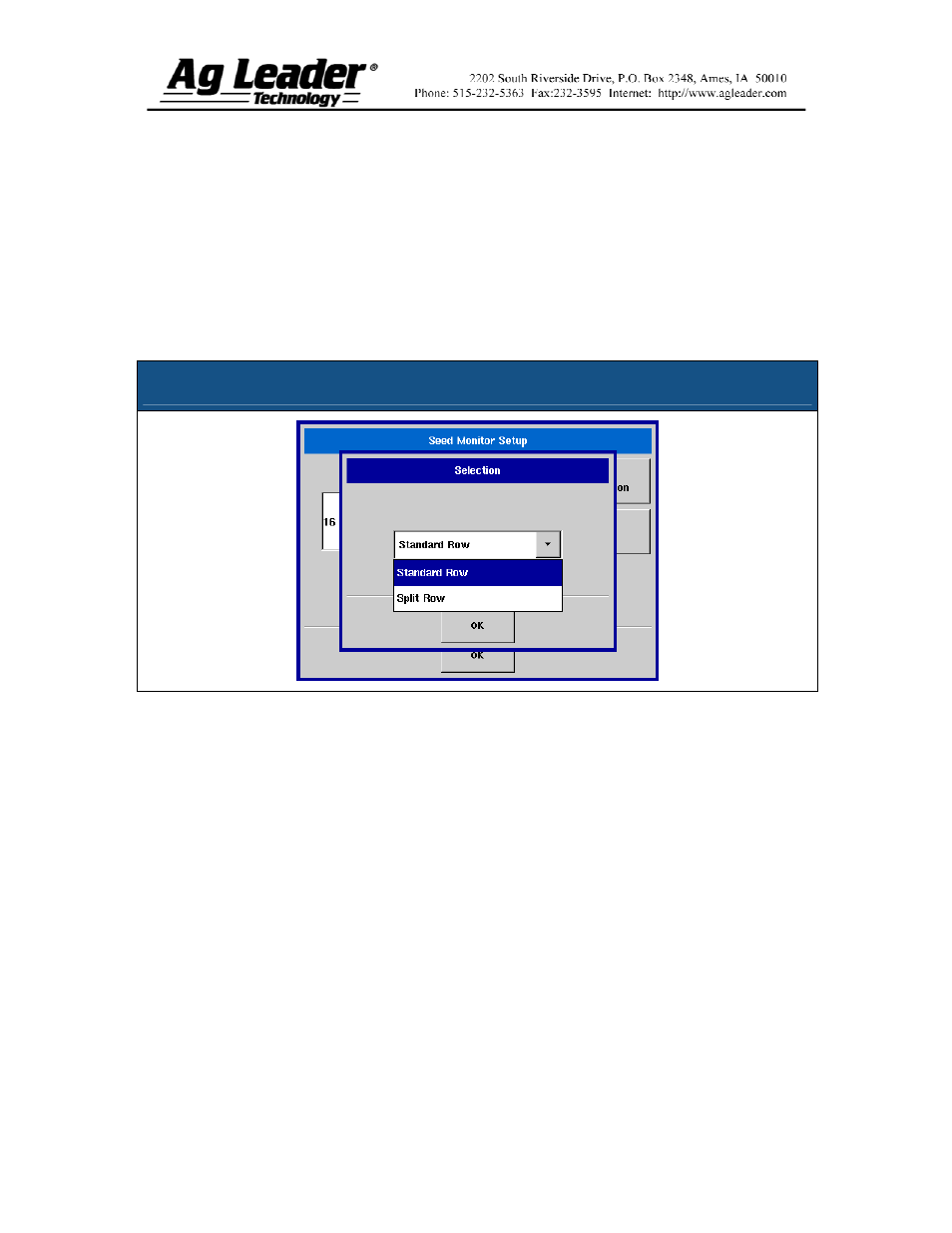 Seed monitor setup: selection | Ag Leader InSight SC Seed Tube Monitor (STMM) User Manual | Page 14 / 16