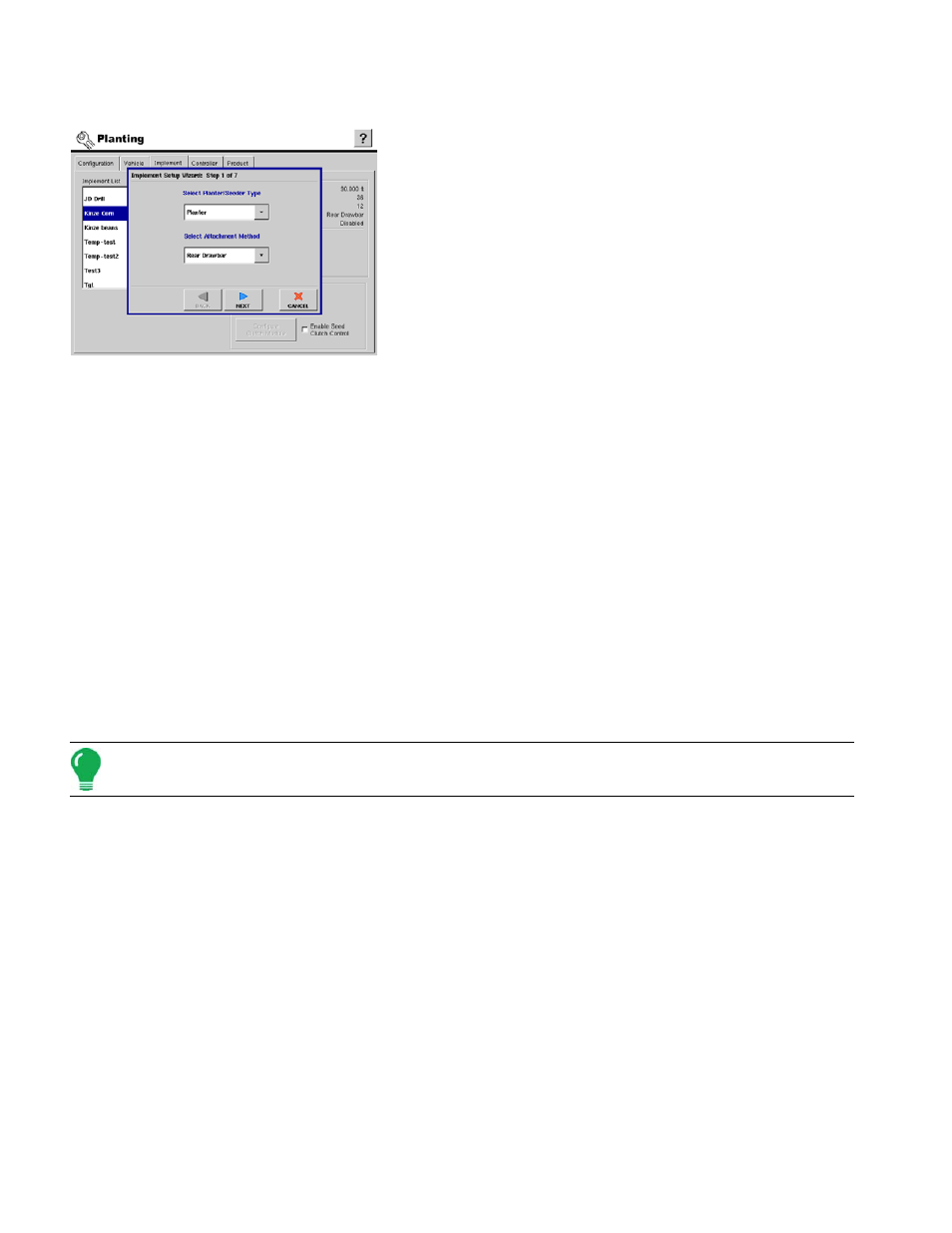 Adding a new implement, Information, see, Dding | Mplement | Ag Leader InSight Ver.8.0 Users Manual User Manual | Page 120 / 342