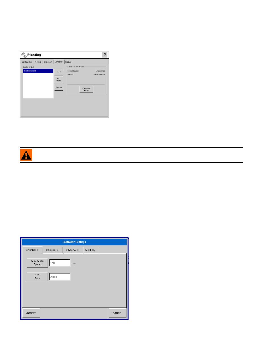 Controller tab, Controller tab settings, Ontroller | Ag Leader InSight Ver.8.0 Users Manual User Manual | Page 122 / 342