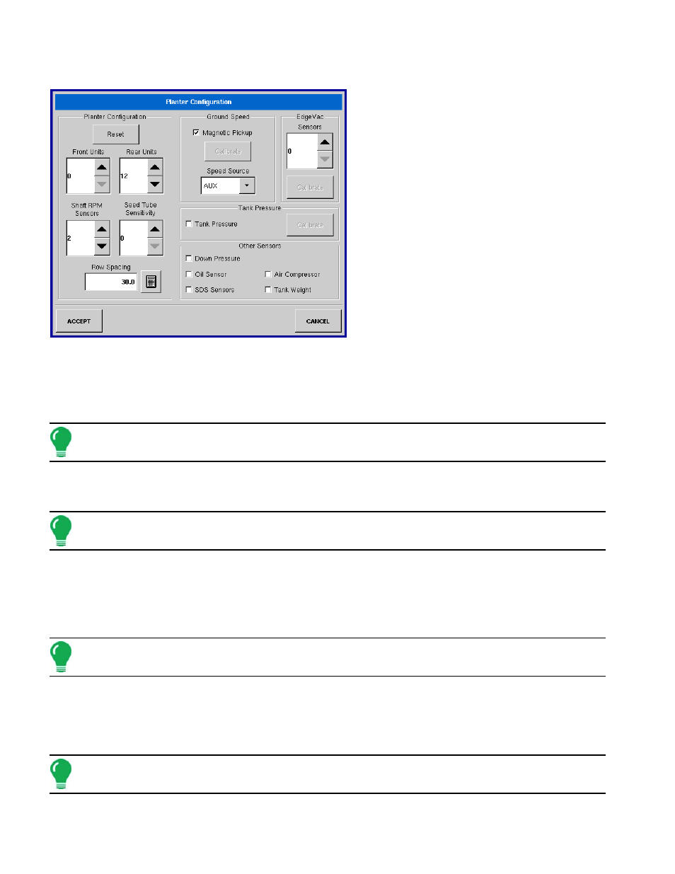 Kinze planter configuration, Kinze planter configuration” on, Kinze p | Lanter, Onfiguration | Ag Leader InSight Ver.8.0 Users Manual User Manual | Page 148 / 342