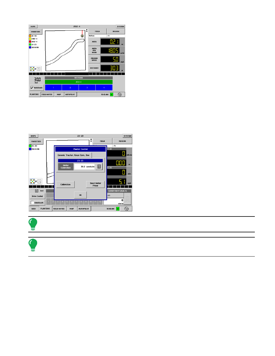 Hydraulic seed control on run screen, Planter control for hydraulic seed control, Revolution of the seed meter. see | And also, Hydraulic, Ydraulic, Ontrol on, Creen | Ag Leader InSight Ver.8.0 Users Manual User Manual | Page 163 / 342