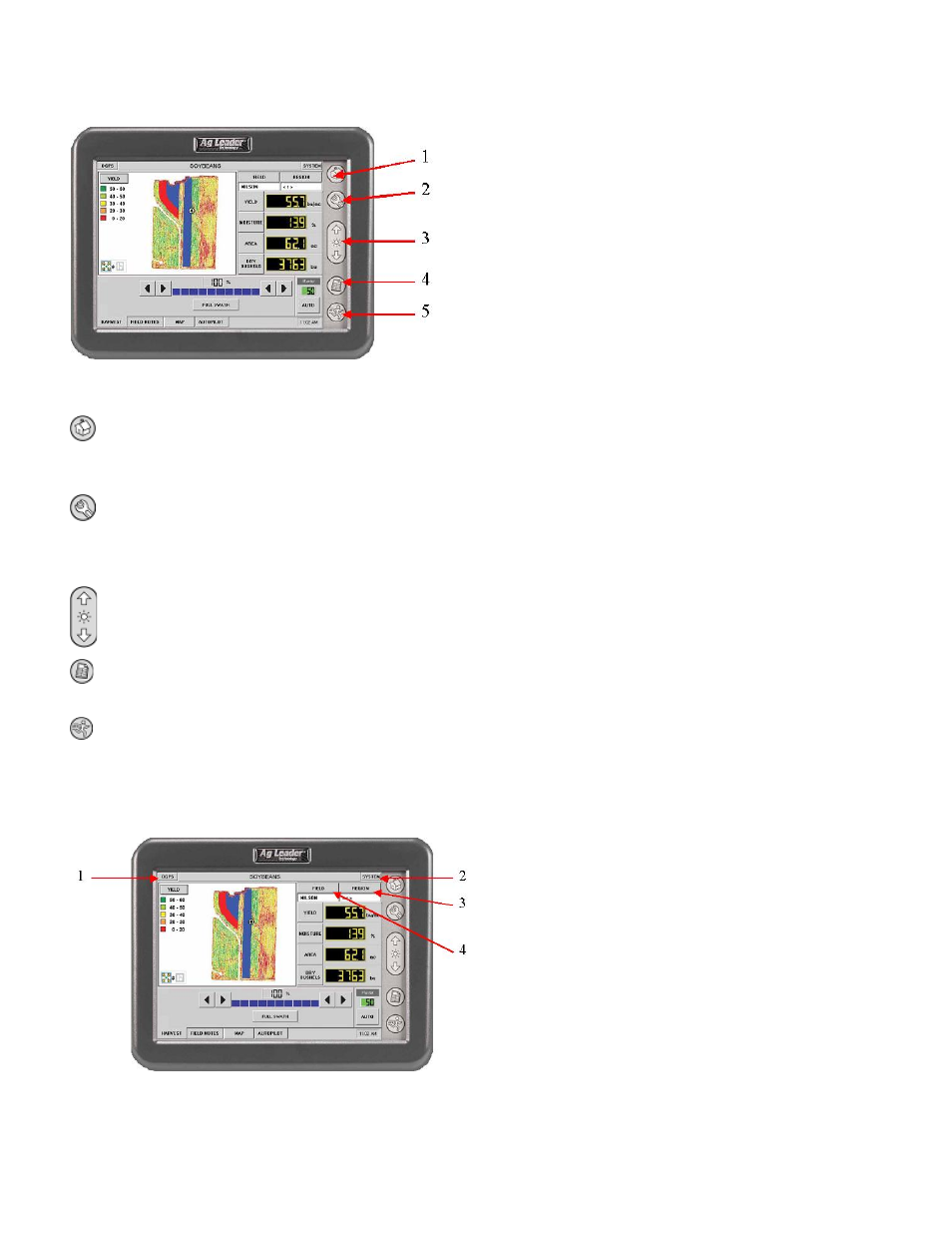 Navigation buttons, Run screen command buttons, Navigation buttons run screen command buttons | Ag Leader InSight Ver.8.0 Users Manual User Manual | Page 22 / 342