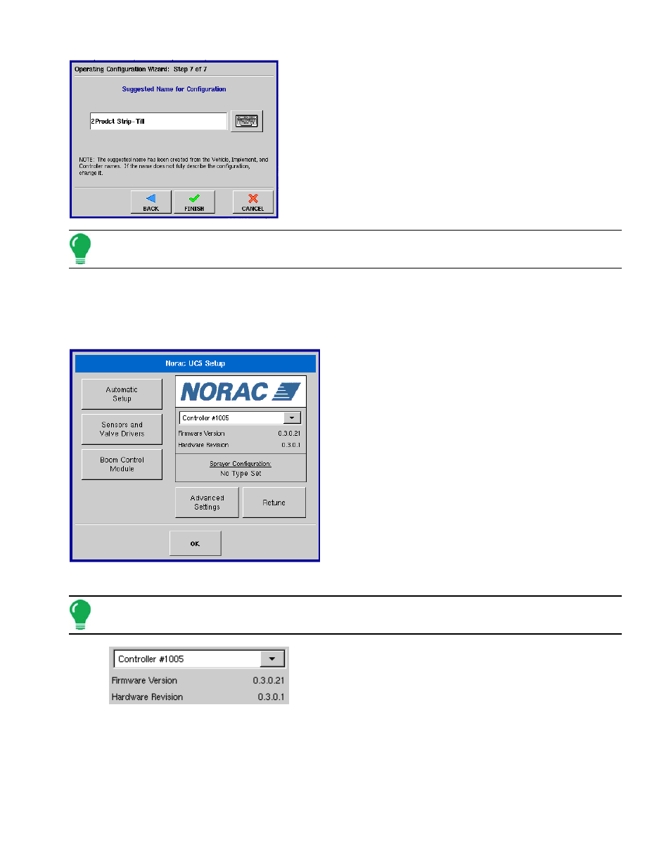 Norac uc5 setup, Norac uc5 setup window, More information, see | Norac uc5 s, Etup, Etup window | Ag Leader InSight Ver.8.0 Users Manual User Manual | Page 229 / 342