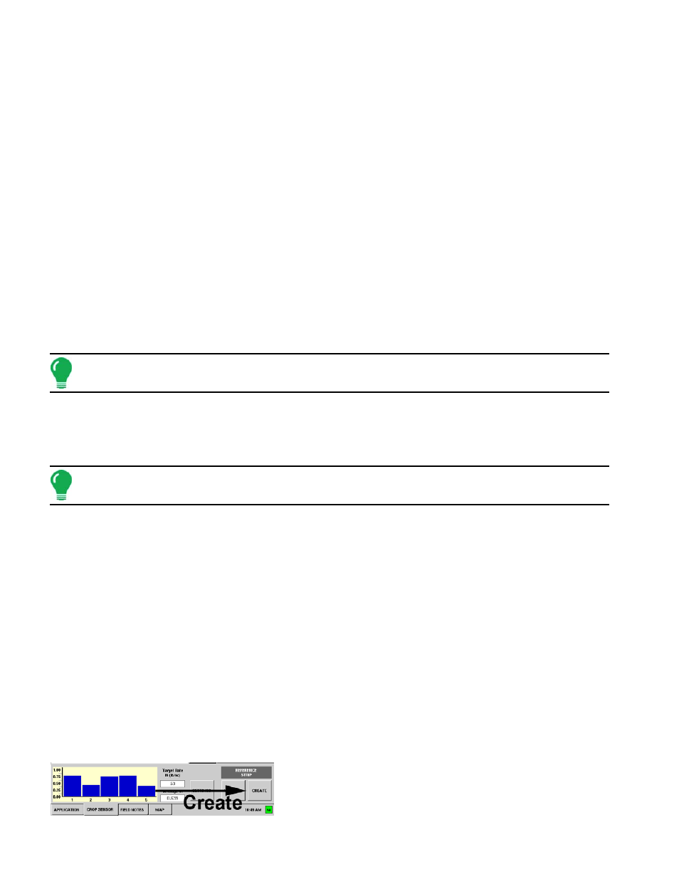 Create an optrx v.i. reference value, Scan a reference strip, Recording a reference value | Scan a reference strip recording a reference value, V.i. r | Ag Leader InSight Ver.8.0 Users Manual User Manual | Page 244 / 342