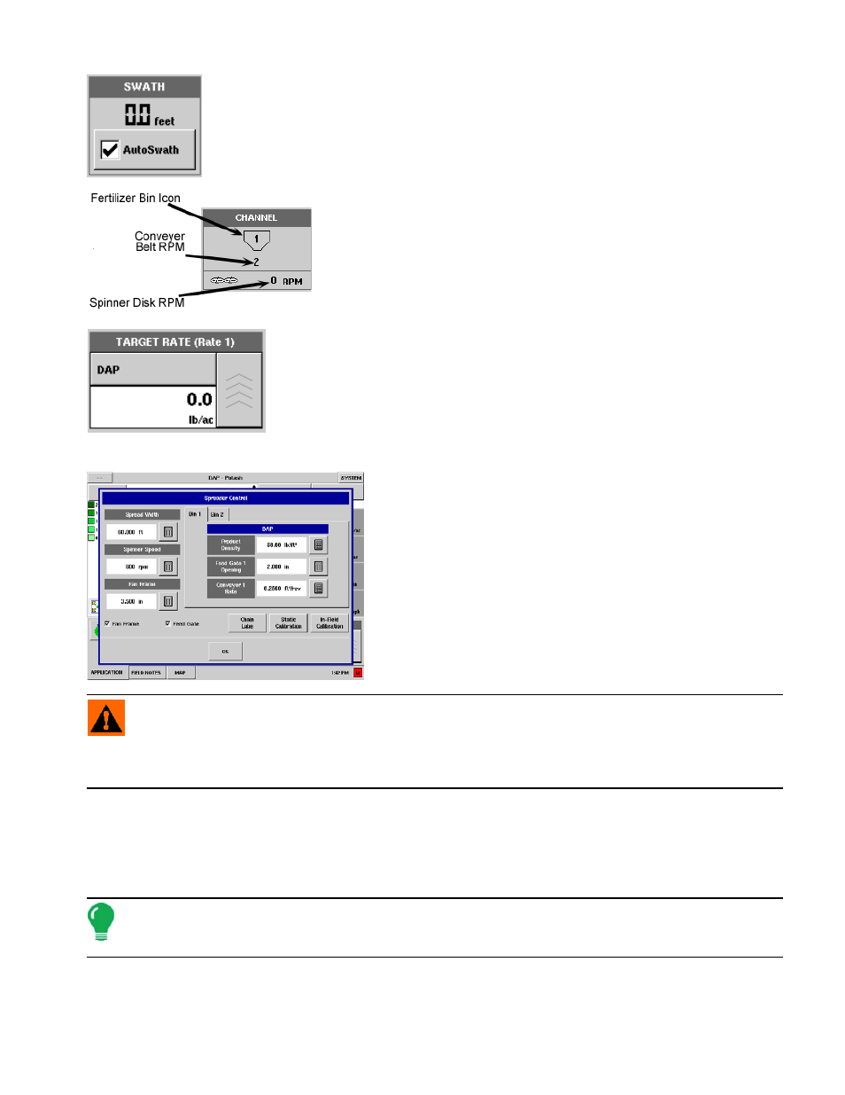 Spinner spreader control settings | Ag Leader InSight Ver.8.0 Users Manual User Manual | Page 249 / 342