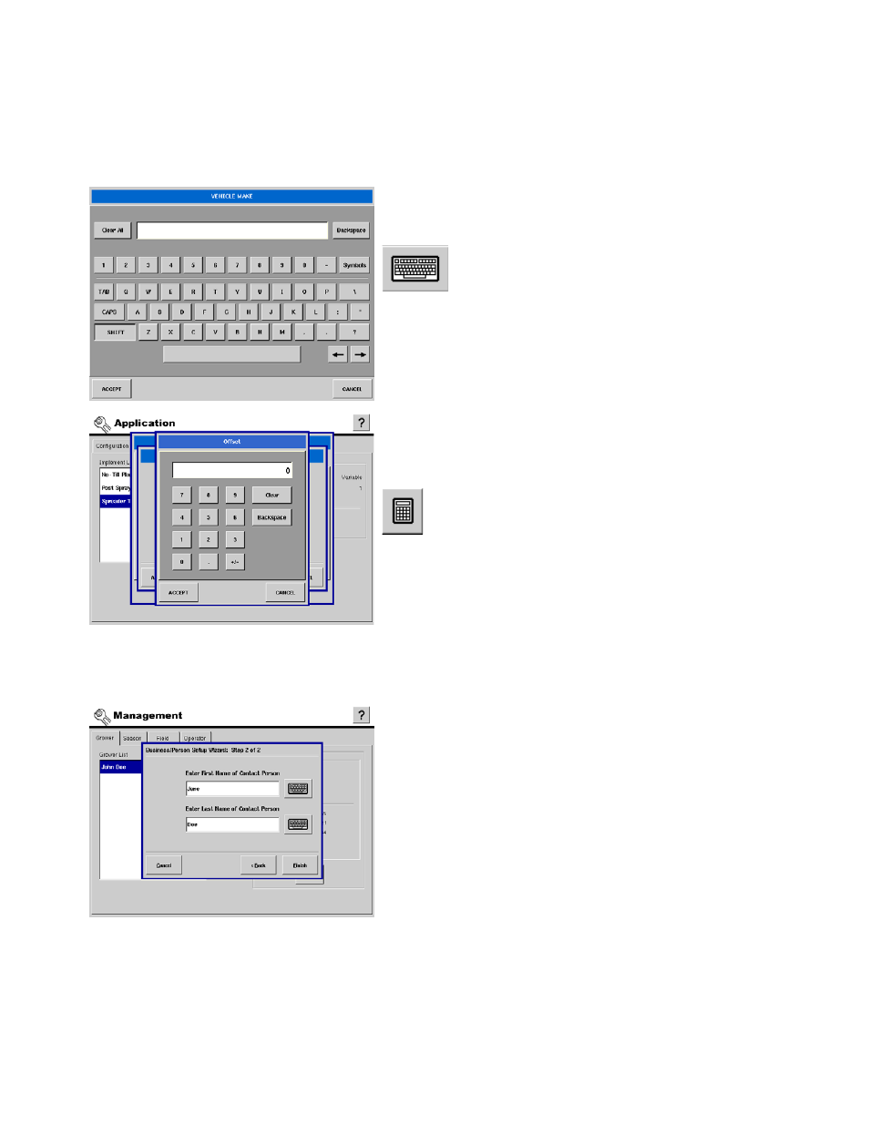 Getting started, Entering data into the display, Setup tips | Setup wizard use | Ag Leader InSight Ver.8.0 Users Manual User Manual | Page 25 / 342