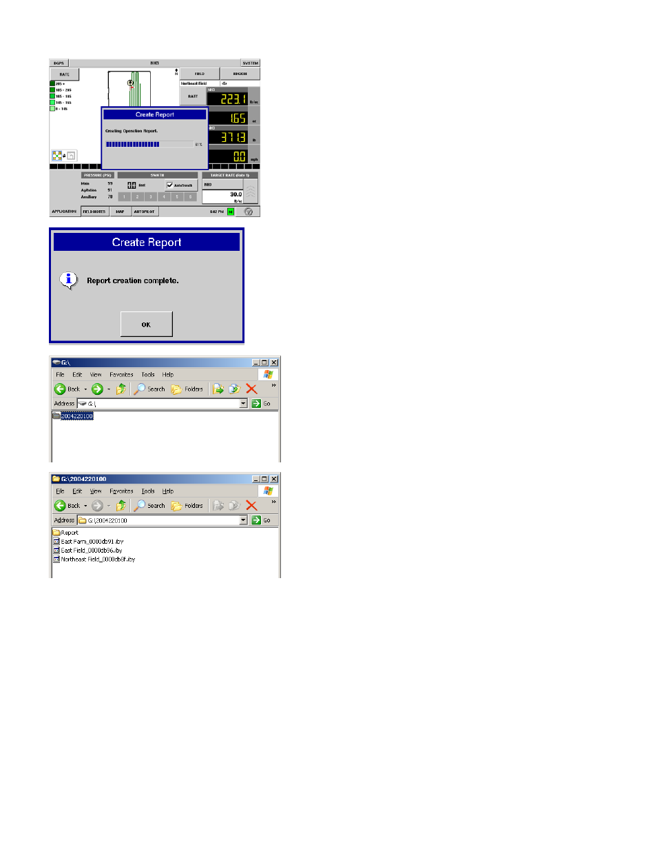 Manually creating application reports, Manually creating application, Anually | Reating, Pplication, Eports | Ag Leader InSight Ver.8.0 Users Manual User Manual | Page 260 / 342