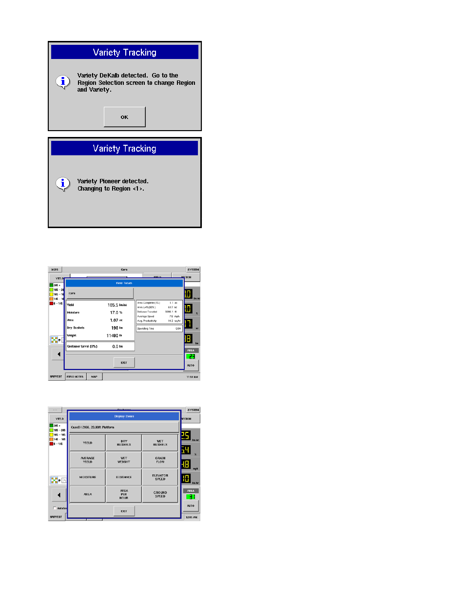 Field button (while logging), Display items, Field button (while logging) display items | Field button (while logging)” on | Ag Leader InSight Ver.8.0 Users Manual User Manual | Page 317 / 342