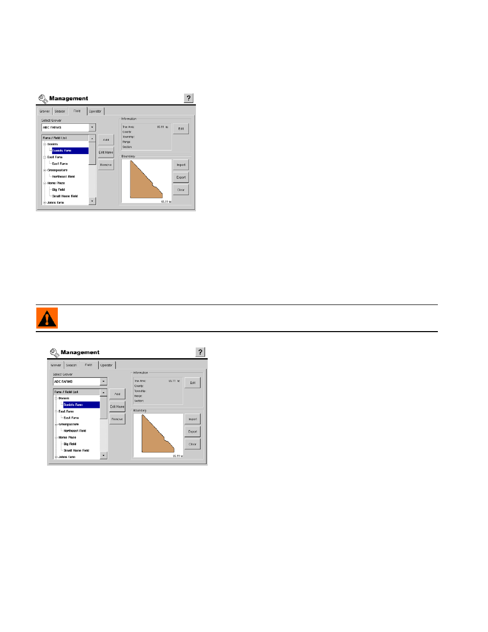 Field setup, Field setup screen, Field setup” on | As well as, Ield, Etup | Ag Leader InSight Ver.8.0 Users Manual User Manual | Page 32 / 342