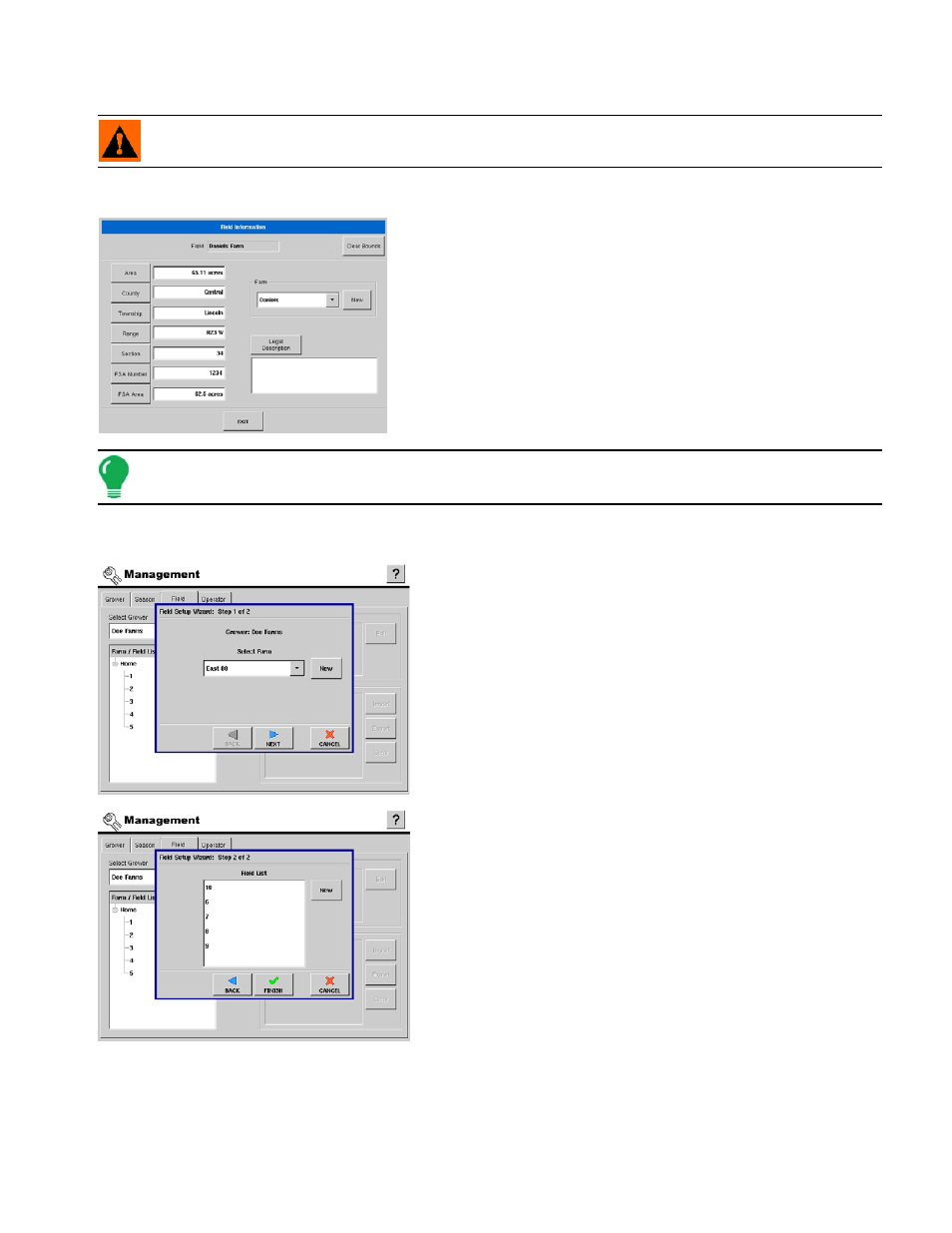 Field information, Adding a new field, Field | Ag Leader InSight Ver.8.0 Users Manual User Manual | Page 33 / 342