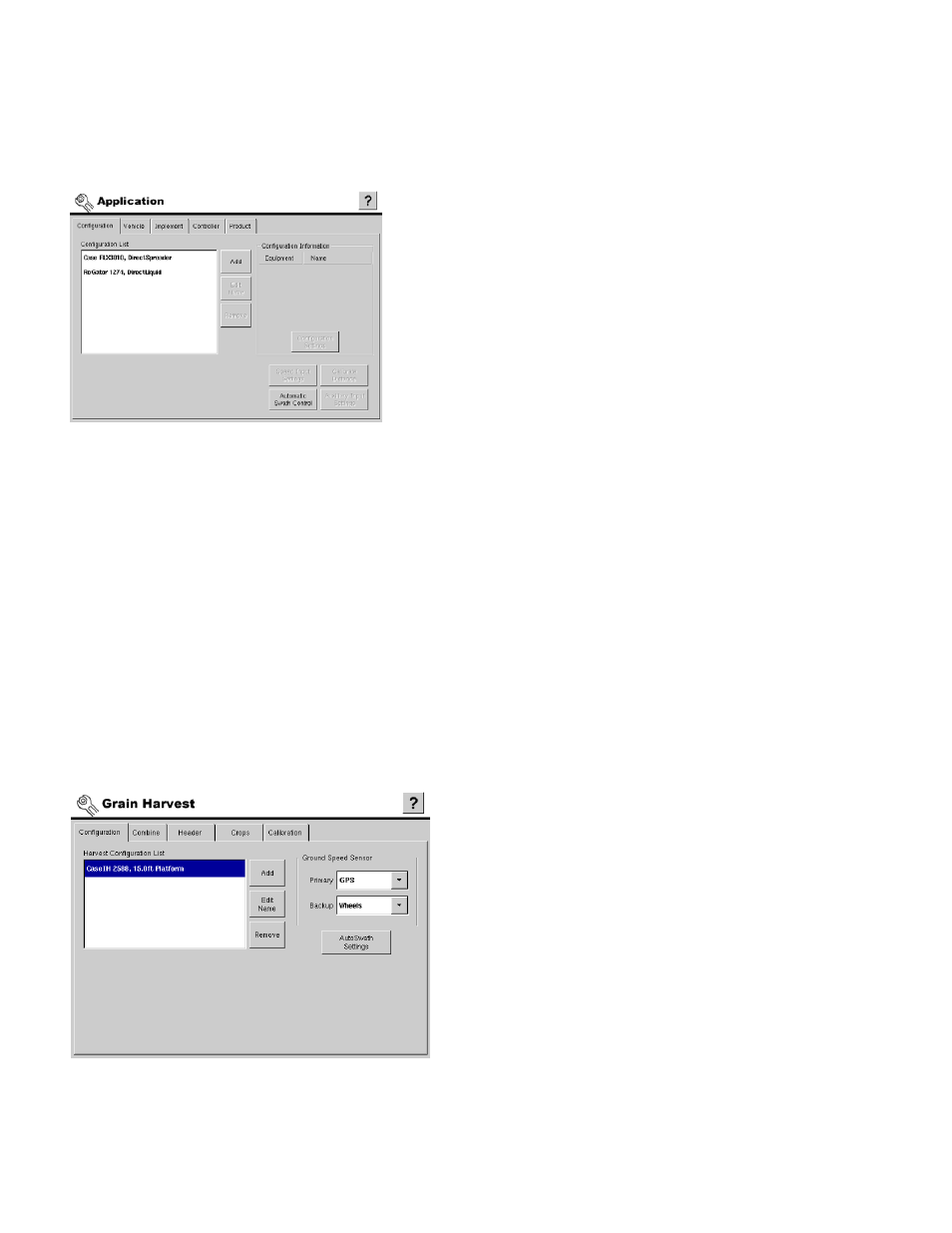 Application setup, Grain harvest yield monitoring setup | Ag Leader InSight Ver.8.0 Users Manual User Manual | Page 46 / 342
