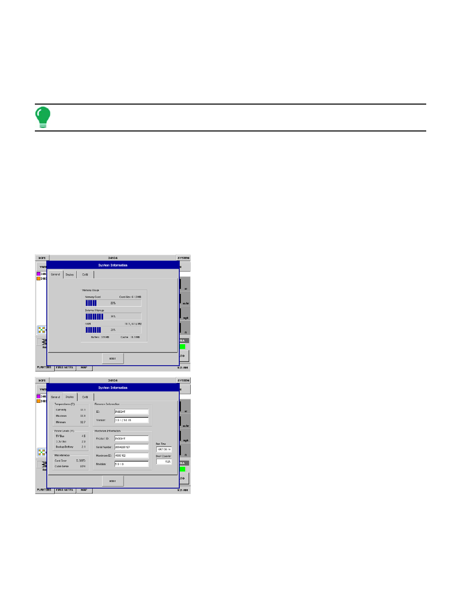 Diagnostic button, Iagnostic, Utton | Ag Leader InSight Ver.8.0 Users Manual User Manual | Page 66 / 342
