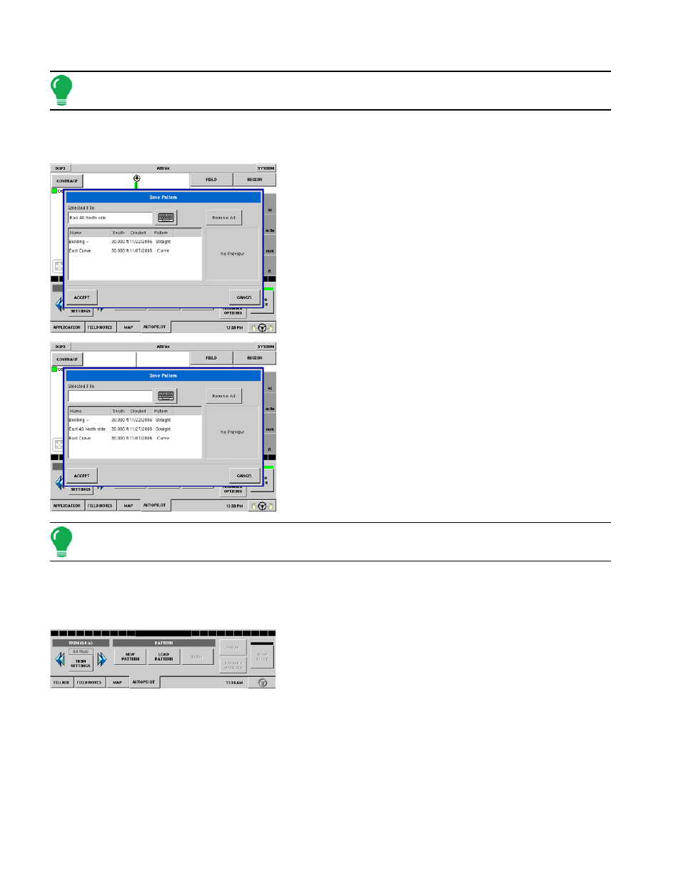 Save pattern, Load pattern, Save pattern load pattern | Ag Leader InSight Ver.8.0 Users Manual User Manual | Page 86 / 342