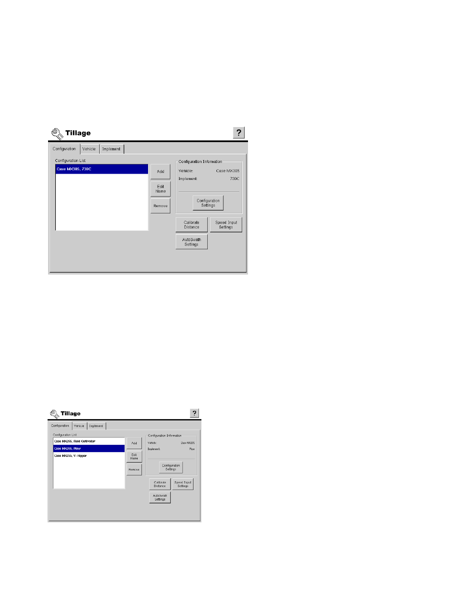 Tillage, Tillage setup tabs, Configuration | Configuration tab buttons, Configuration configuration tab buttons, Illage, Etup | Ag Leader InSight Ver.8.0 Users Manual User Manual | Page 89 / 342