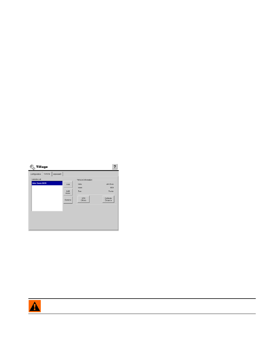 Vehicle configuration, Vehicle tab buttons, Vehicle | Ehicle, Onfiguration | Ag Leader InSight Ver.8.0 Users Manual User Manual | Page 93 / 342