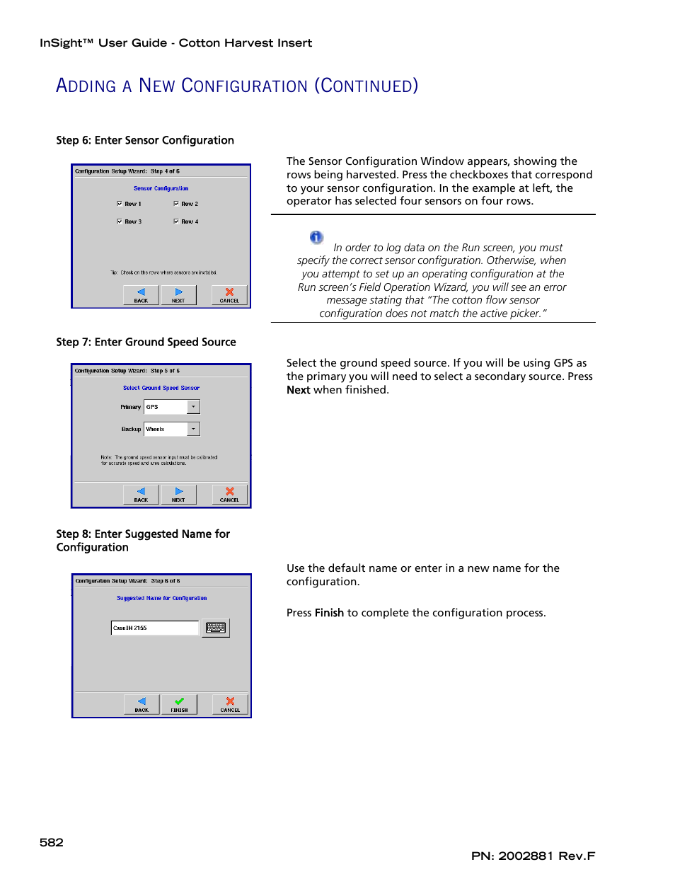 Adding a new configuration (continued) | Ag Leader InSight Cotton Harvest Insert Ver.6.0 Users Manual User Manual | Page 10 / 60