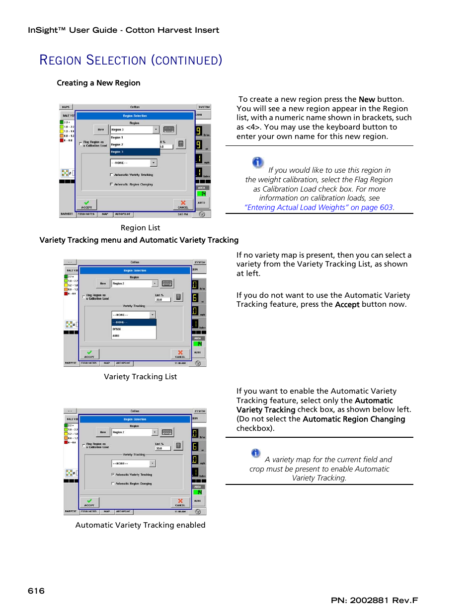 Egion, Election, Continued | Ag Leader InSight Cotton Harvest Insert Ver.6.0 Users Manual User Manual | Page 44 / 60