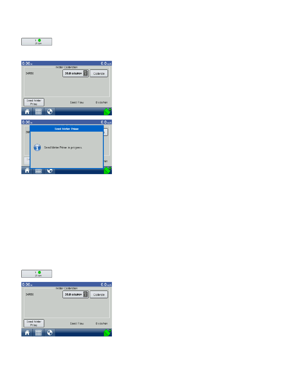 Priming seed rate meters, Calibrating seed rate meters, Information, see | Priming seed rate, Calibrating seed rate | Ag Leader EDGE Ver.4.5 Users Manual User Manual | Page 106 / 214