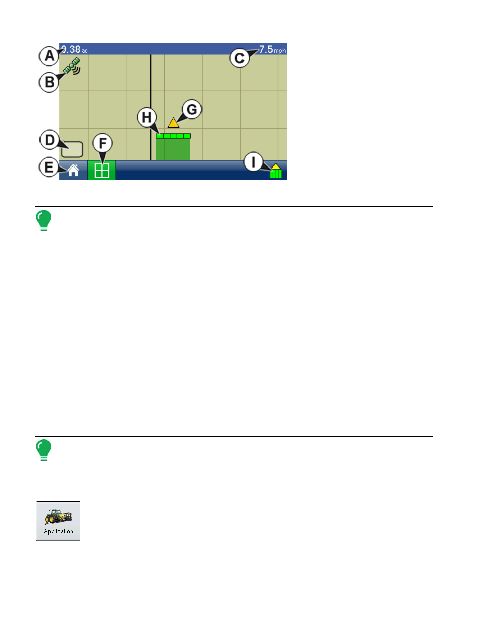 Application map screen items, Application setup tabs, Pplication | Etup | Ag Leader EDGE Ver.4.5 Users Manual User Manual | Page 112 / 214