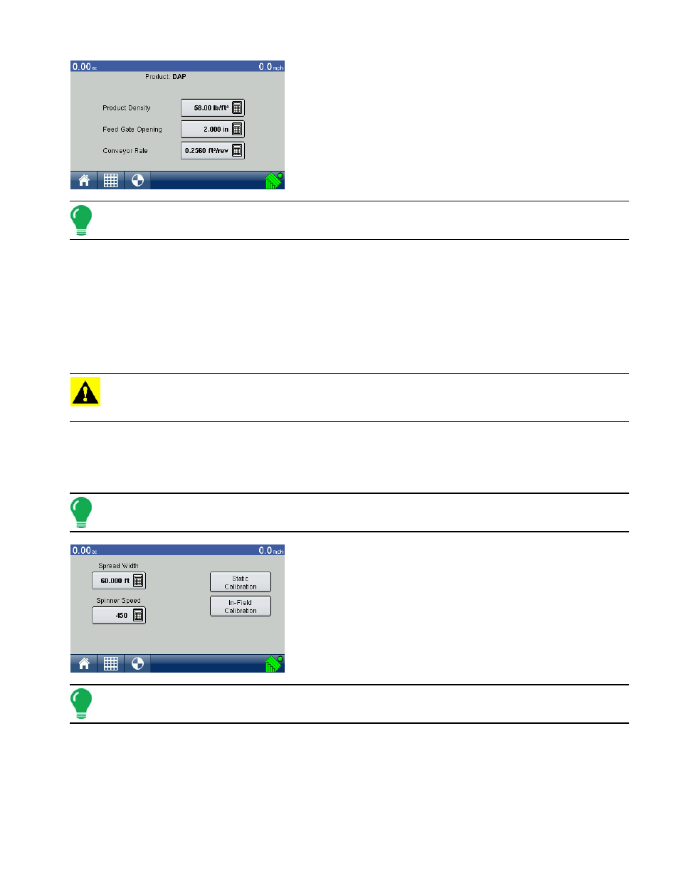 Spreader control, Settings is described on see, Must be set for each | Ag Leader EDGE Ver.4.5 Users Manual User Manual | Page 145 / 214