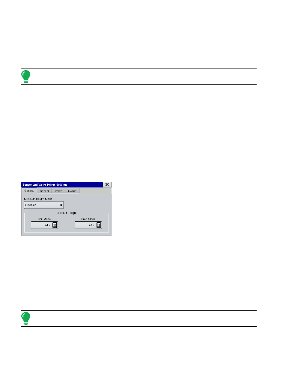 Retune, Minimum height settings, Retune minimum height settings | Ag Leader EDGE Ver.4.5 Users Manual User Manual | Page 164 / 214