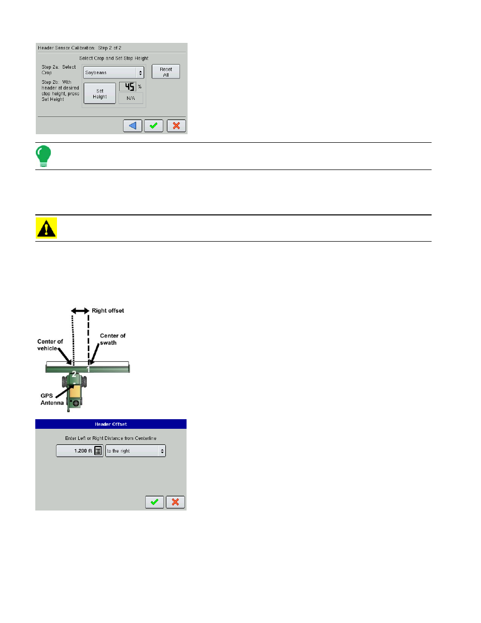 Header offset, Crops tab, Crops | Rops | Ag Leader EDGE Ver.4.5 Users Manual User Manual | Page 188 / 214