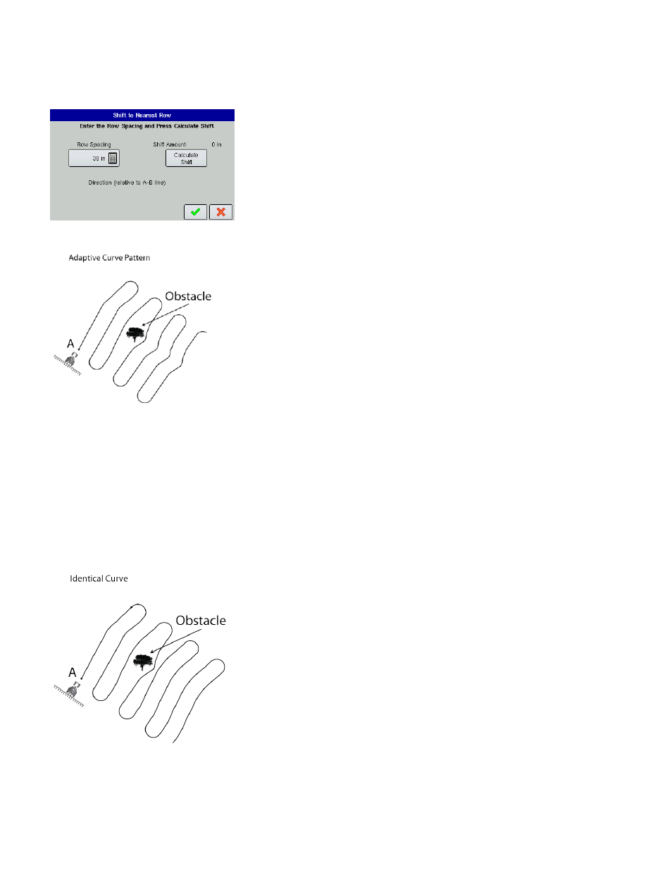 Adaptive curve, Identical curve, Adaptive curve identical curve | Ag Leader EDGE Ver.4.5 Users Manual User Manual | Page 58 / 214