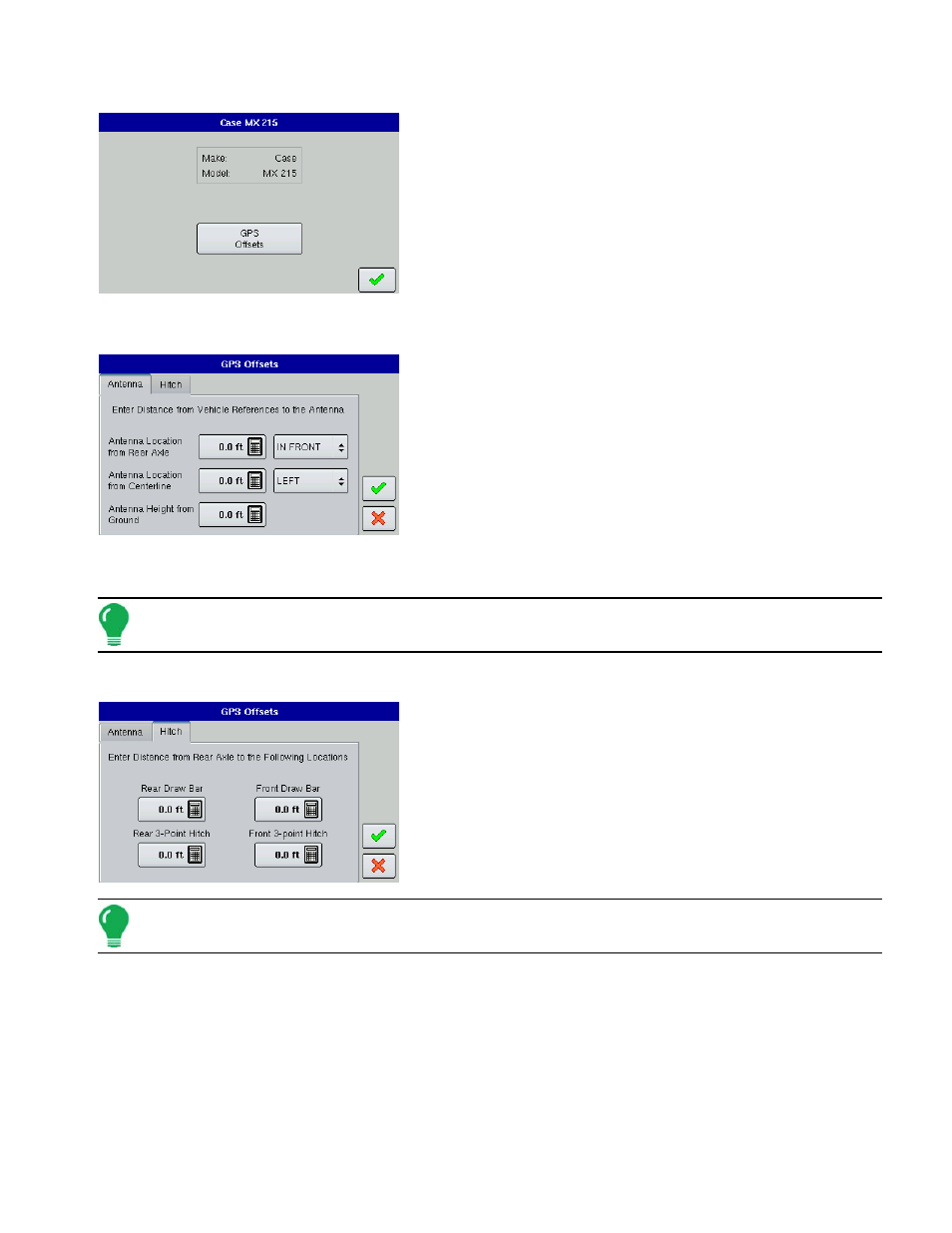 Antenna tab, Hitch tab, Antenna tab hitch tab | Ag Leader EDGE Ver.4.5 Users Manual User Manual | Page 85 / 214