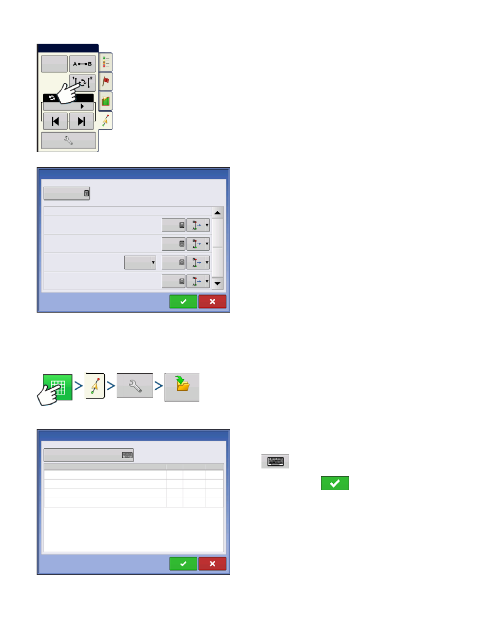 Guidance options, Save, Uidance | Ptions | Ag Leader Compass Manual User Manual | Page 96 / 122