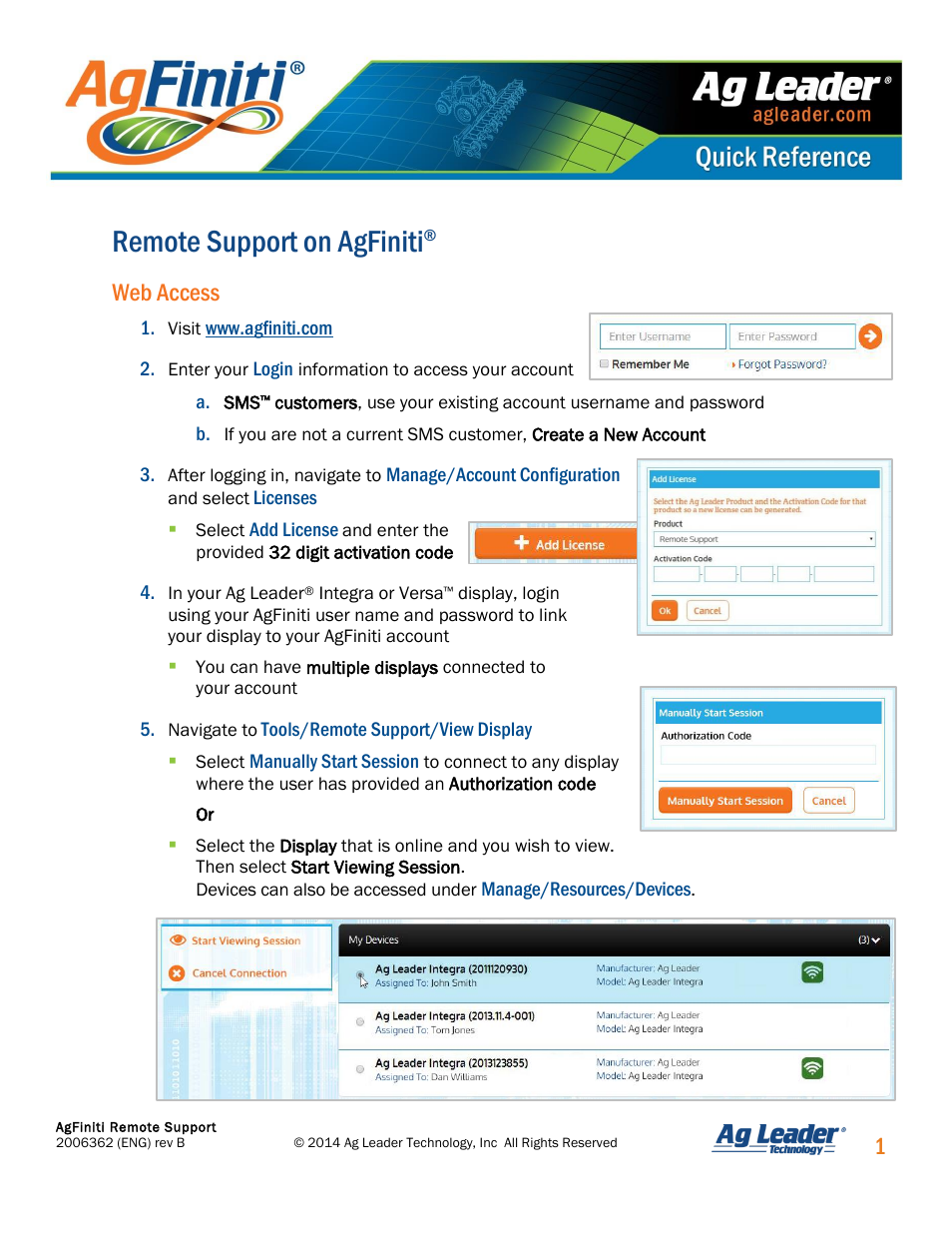 Ag Leader Versa DirectCommand AgFiniti File Transfer Quick Reference Guides User Manual | 2 pages