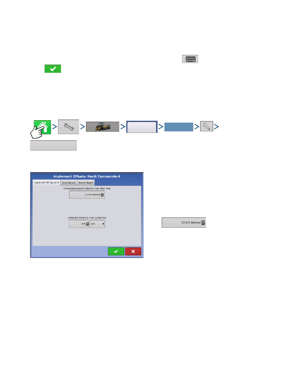 Implement offsets, Mplement, Ffsets | Ag Leader Versa Users Manual User Manual | Page 187 / 304