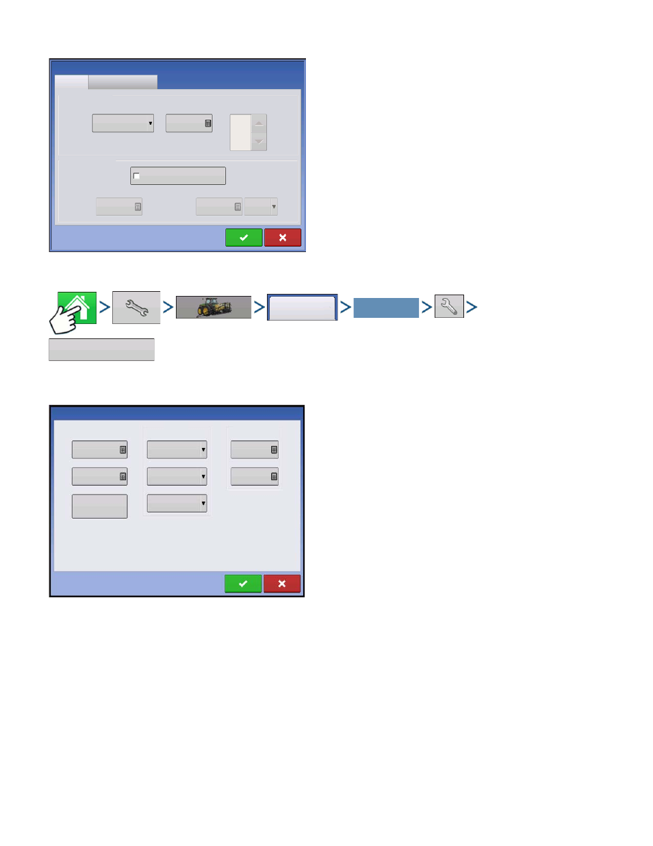 Liquid application controller settings, Iquid, Pplication | Ontroller, Ettings | Ag Leader Versa Users Manual User Manual | Page 196 / 304