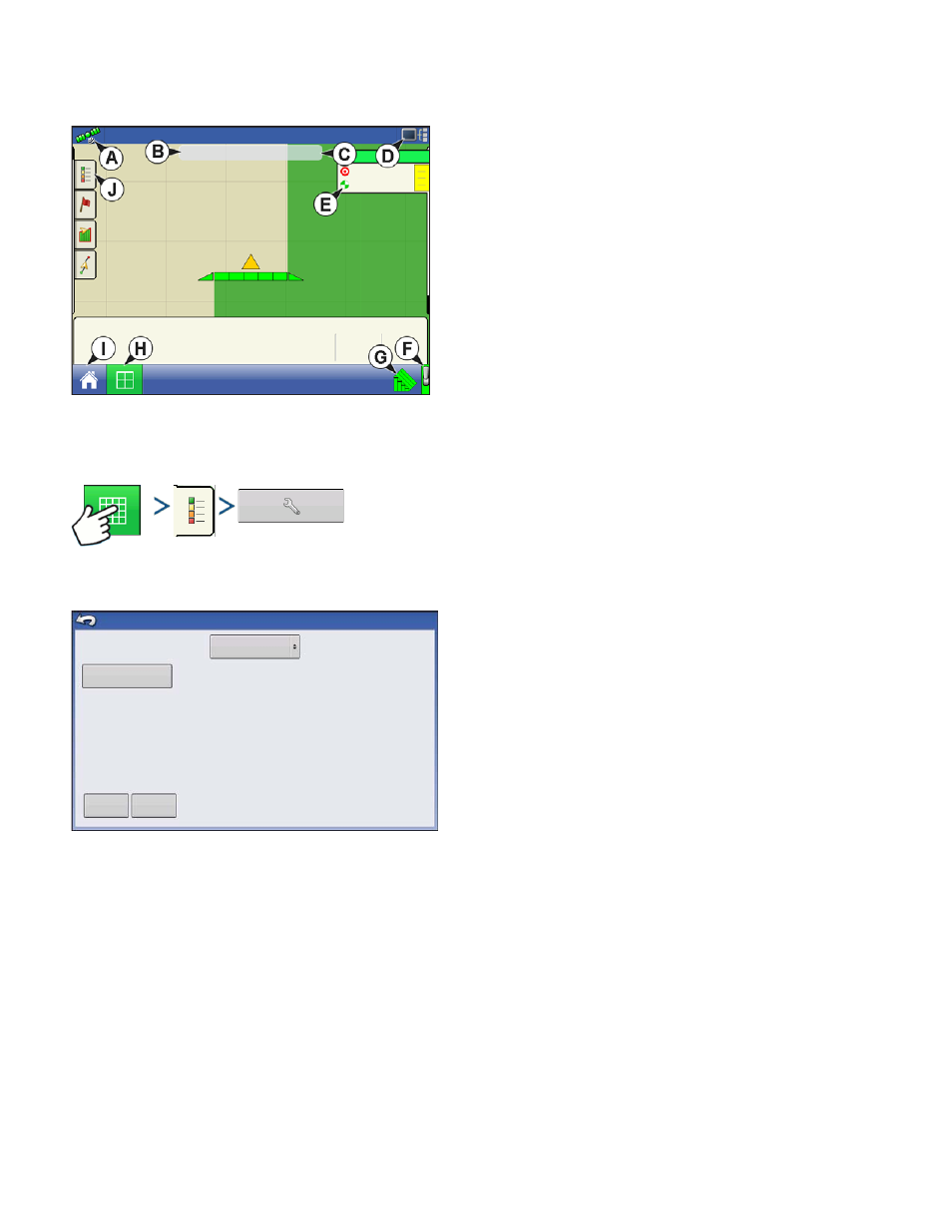 Application map screen - zoom to detail, Legend select, Pplication | Screen, Etail, Egend, Elect | Ag Leader Versa Users Manual User Manual | Page 200 / 304
