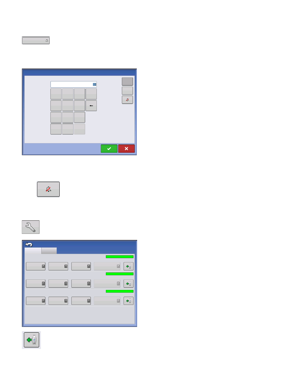 Tank alarms, Loading prescriptions, Loading | Oading, Rescriptions | Ag Leader Versa Users Manual User Manual | Page 204 / 304