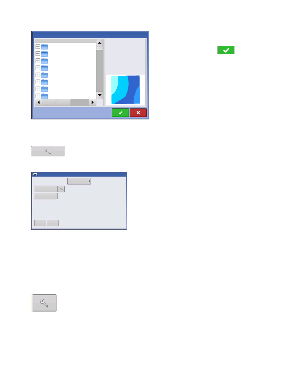 Showing prescriptions on the map screen, Shape file conversion, Hape | Onversion, Howing, Rescriptions, Creen | Ag Leader Versa Users Manual User Manual | Page 205 / 304