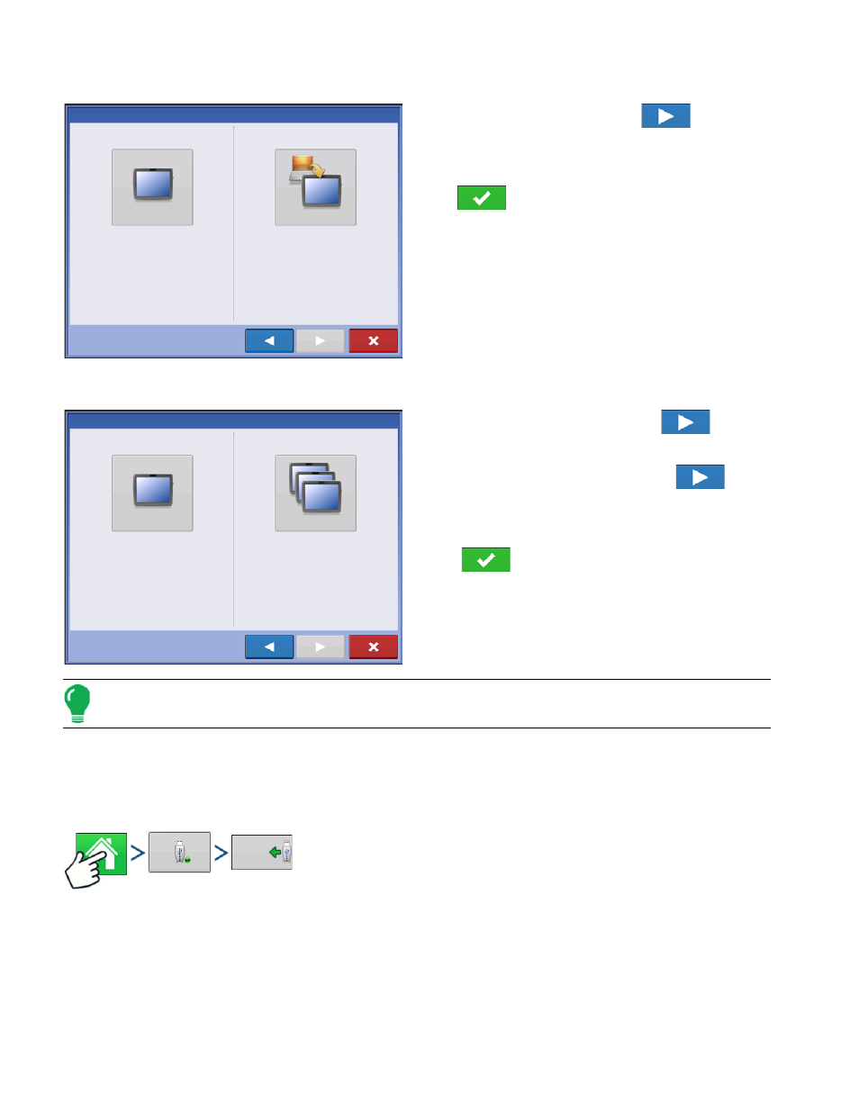 Multiple display setup - additional display, Import setup data, Import files | Mport, Etup | Ag Leader Versa Users Manual User Manual | Page 28 / 304