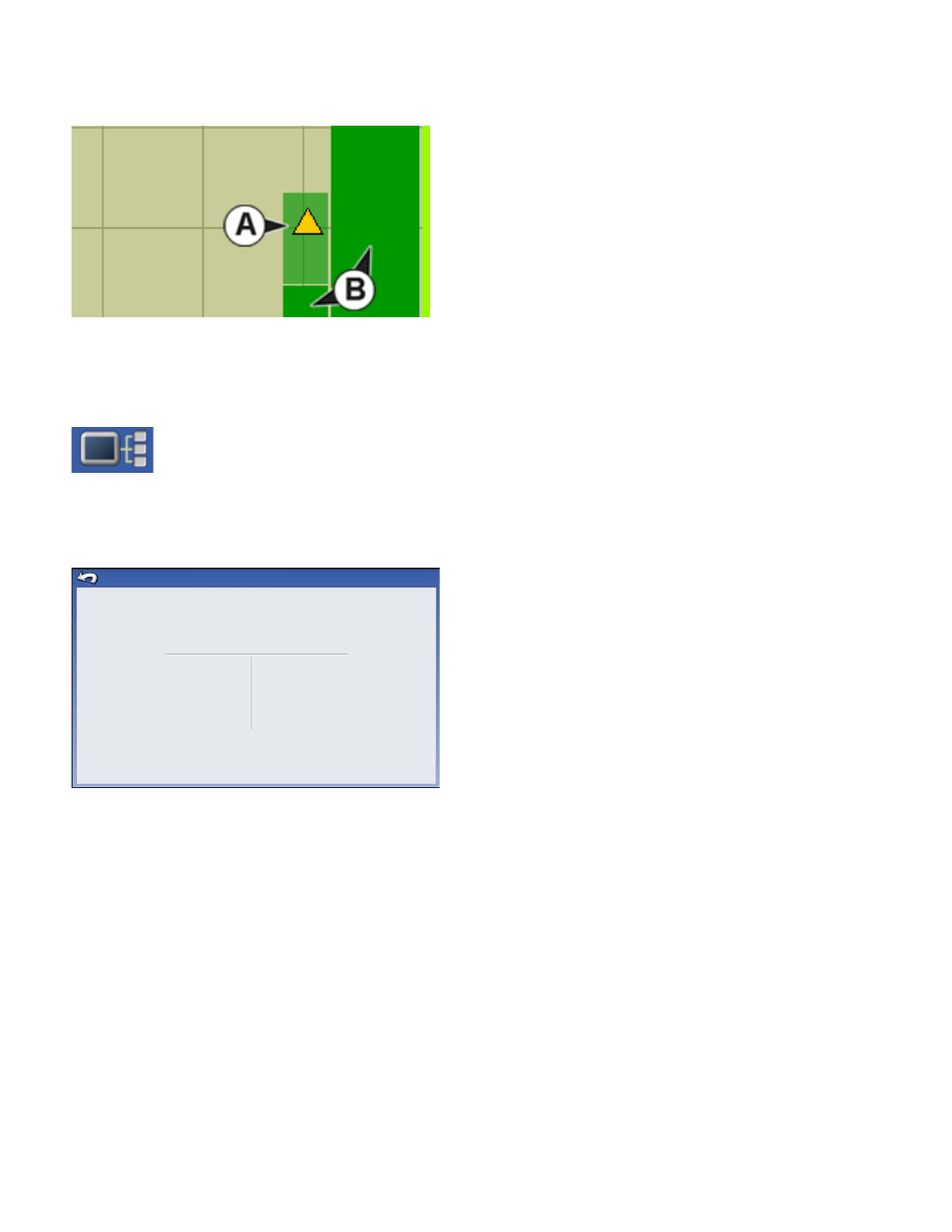 Map screen: flow delay, Grain harvest diagnostics, Rain | Arvest, Iagnostics, Creen, Elay | Ag Leader Versa Users Manual User Manual | Page 288 / 304