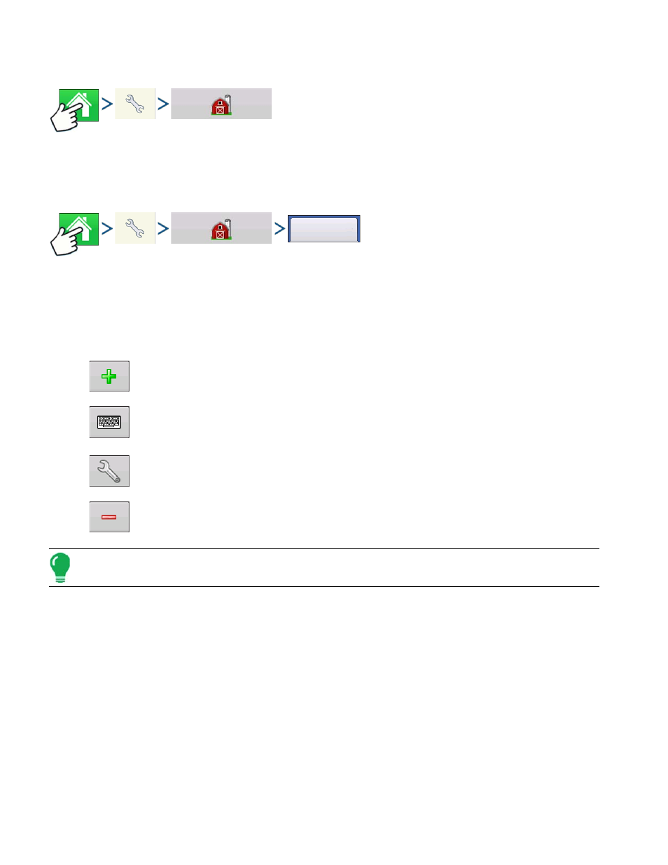 Management button, Grower/farm/field tab, Grower | Management button grower/farm/field tab | Ag Leader Versa Users Manual User Manual | Page 44 / 304