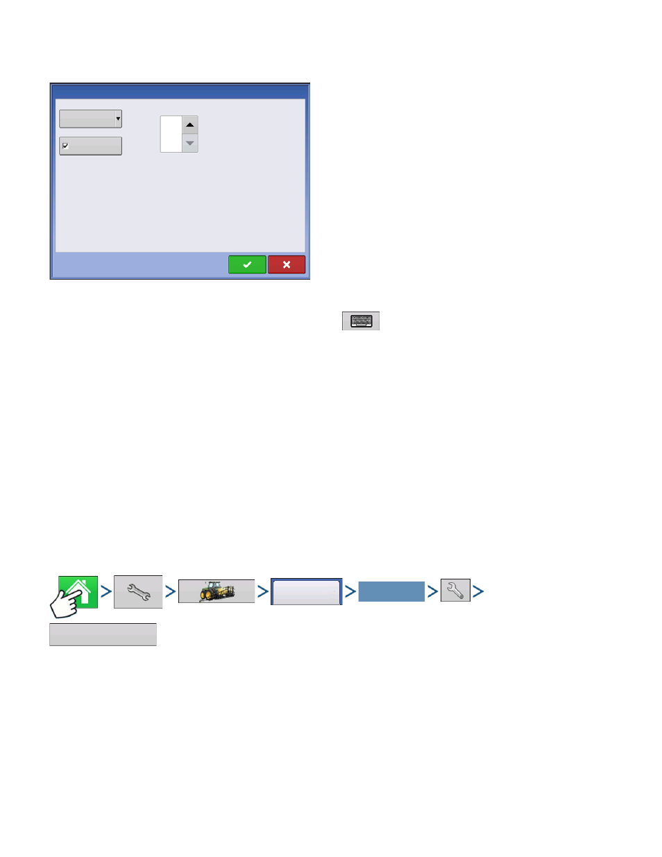 Equipment configuration settings for rate control, Speed input settings, Peed | Nput, Ettings | Ag Leader Versa Users Manual User Manual | Page 86 / 304