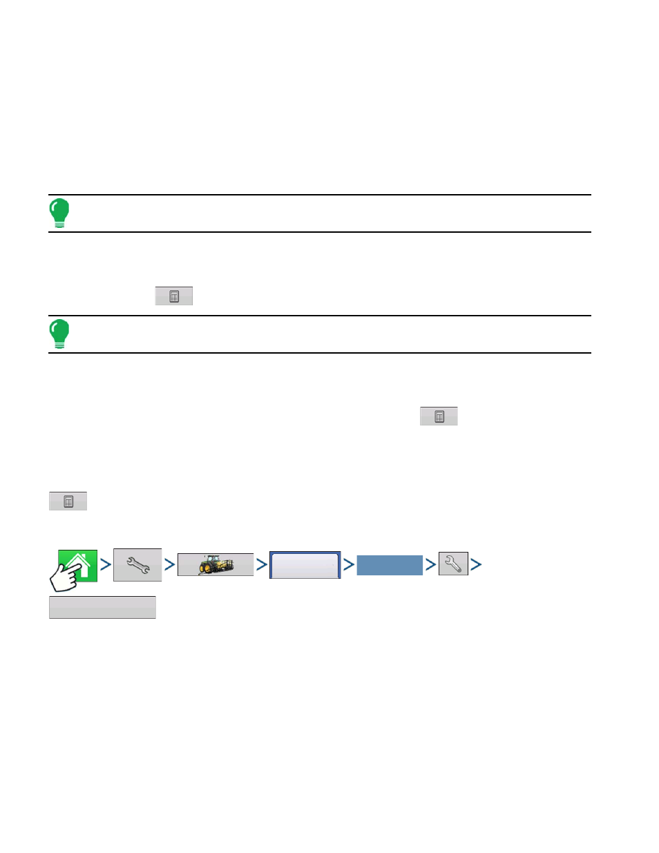 Antenna offsets tab, Hitch tab settings tab, Mount tab settings (for some application vehicles) | Head tab (for harvest vehicles), Swath section offsets | Ag Leader Integra Users Manual User Manual | Page 102 / 362