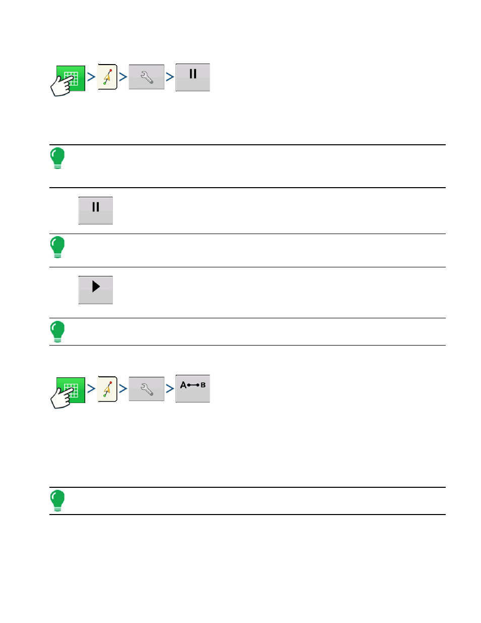 Pause, Remark a, Nudge | Pause remark a nudge, Ause, Emark, Udge | Ag Leader Integra Users Manual User Manual | Page 145 / 362