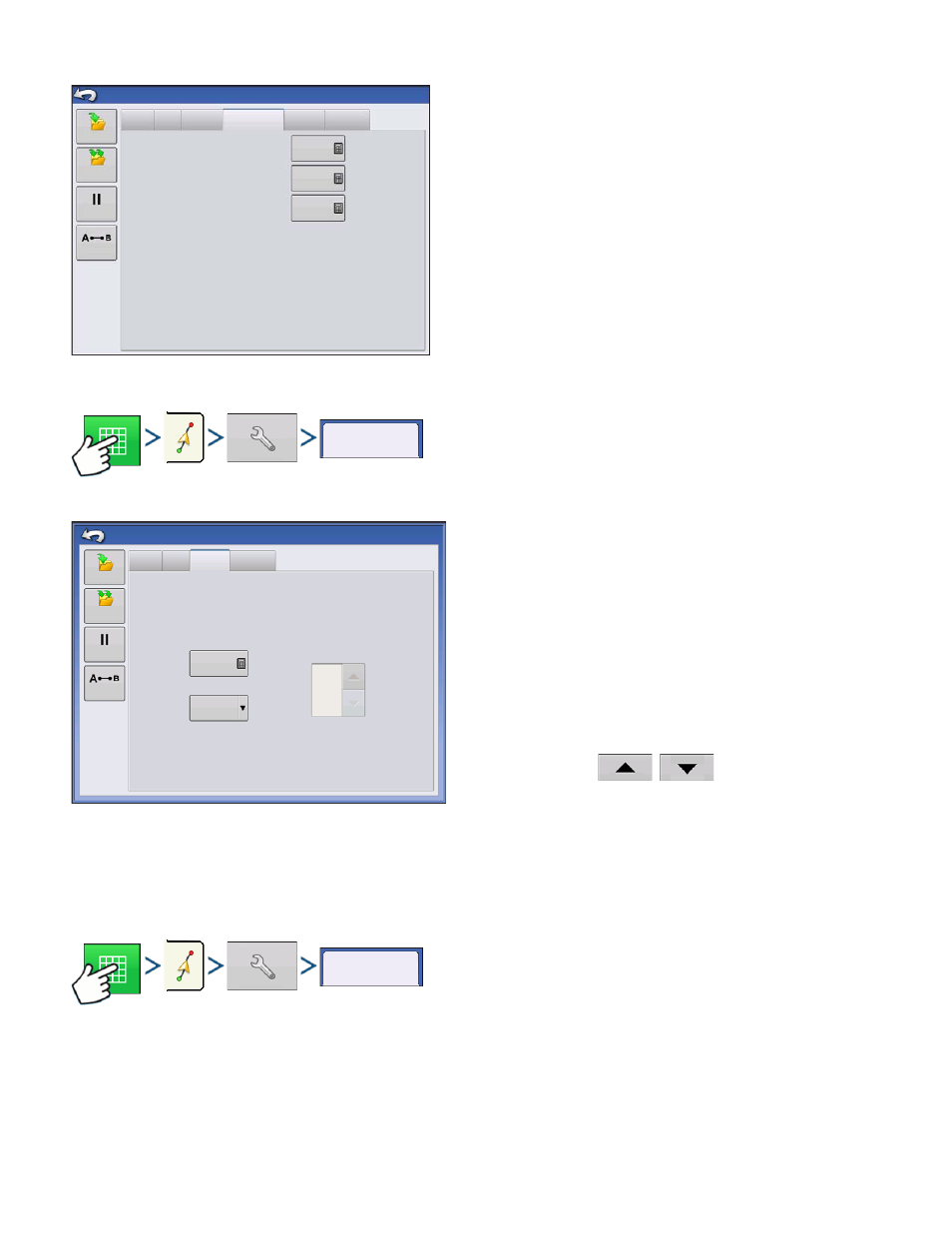 Lightbar, Tramlines, Lightbar tramlines | Ightbar, Ramlines | Ag Leader Integra Users Manual User Manual | Page 148 / 362