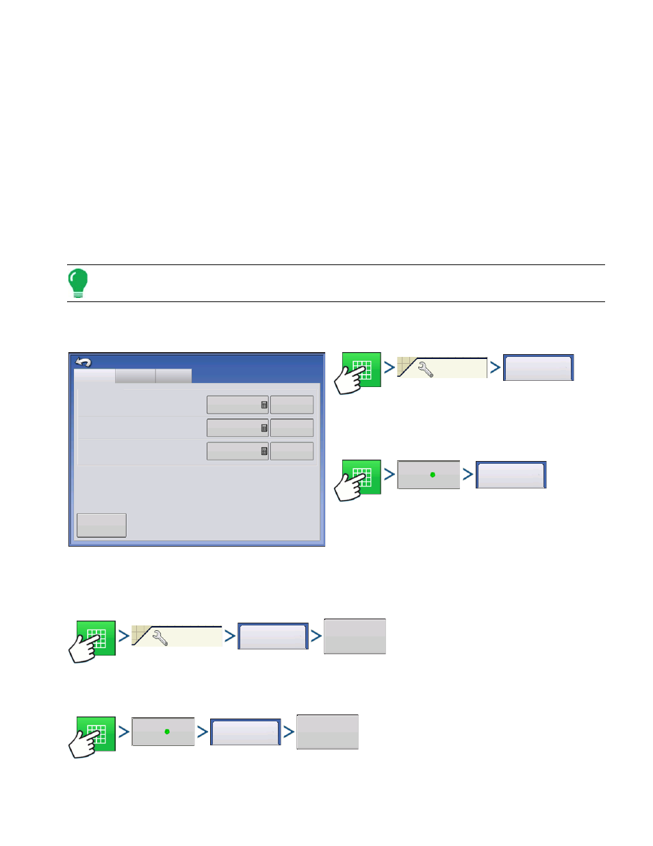 Planter options screen, Priming seed rate meters, Planter options screen priming seed rate meters | Lanter, Ptions, Creen, Riming, Eters | Ag Leader Integra Users Manual User Manual | Page 187 / 362