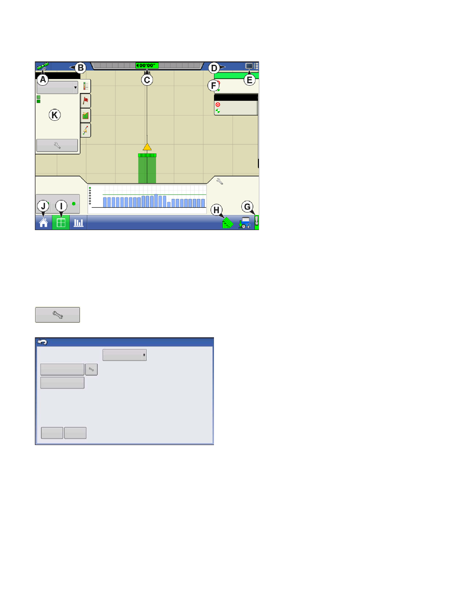 Planting map screen - zoom detail, Legend select, Planting map screen - zoom detail legend select | Lanting, Creen, Etail, Egend, Elect | Ag Leader Integra Users Manual User Manual | Page 210 / 362