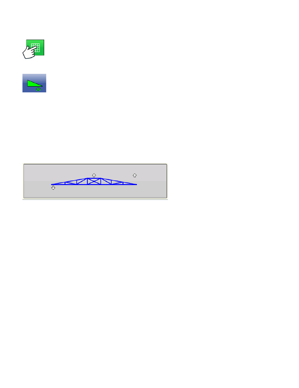 Run configuration, Engage button, Boom height control options button | Engage button boom height control options button, Onfiguration | Ag Leader Integra Users Manual User Manual | Page 298 / 362