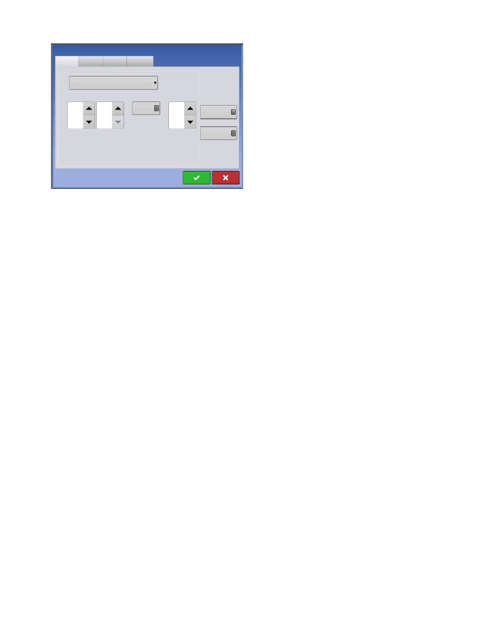 Spreader control: servo control valve, Spreader control: spinner tab, Ed at | Spreader control: spinner tab” on, Reader control: servo control valve, Pplication, Preader | Ag Leader Integra Users Manual User Manual | Page 305 / 362